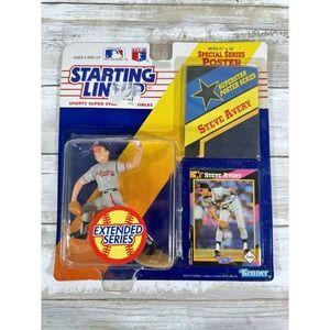 Starting Lineup Action Figure STEVE AVERY MLB ATLANTA BRAVES Kenner 1992 Poster